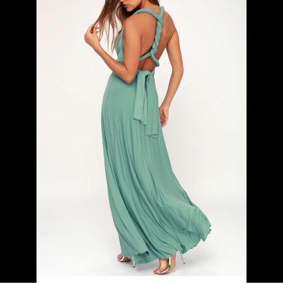 Lulus Tricks of the Trade Turquoise Maxi Dress Women’s Small - Picture 1 of 8